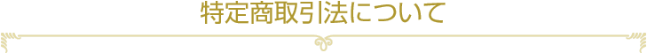 特定商取引法に基づく表記